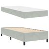 vidaXL Cadre de lit avec matelas Gris clair 80 x 200 cm tissu