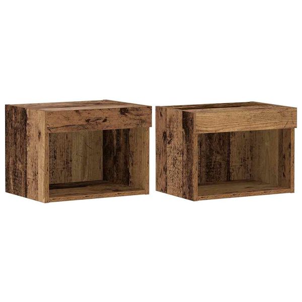 vidaXL Ensemble meuble TV 2 pcs Bois Ancien 40 x 30 x 30 cm