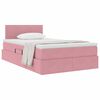 vidaXL Lit de Rangement avec matelas Rose 120 x 190 cm Velours