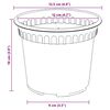 vidaXL Pot &agrave; fleurs rond 6 pcs Noir &Oslash; 12,5 x 10 cm Plastique
