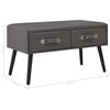 vidaXL Table basse Gris 80x40x46 cm Similicuir