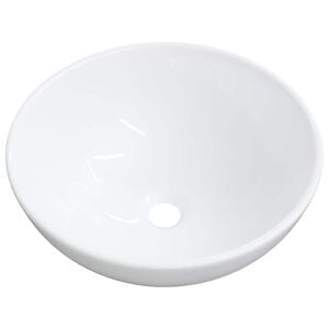 vidaXL Lavabo Blanc 28x28x10 cm C&eacute;ramique