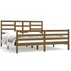vidaXL Cadre de lit Marron miel Bois massif 180x200 cm Super King
