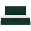 vidaXL Cadre de lit ottoman avec matelas vert fonc&eacute; 160x200 cm velours