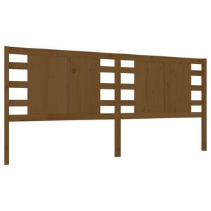 vidaXL T&ecirc;te de lit Marron miel 126x4x100 cm Bois massif de pin