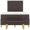 vidaXL Lit &agrave; ressorts avec matelas Marron fonc&eacute; 120 x 190 cm tissu