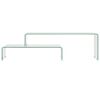 vidaXL Ensemble de table basse 2 pcs 90x30x20/110x30x40cm Verre tremp&eacute;