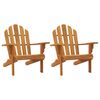 vidaXL Chaises de jardin Adirondack lot de 2 bois teck solide