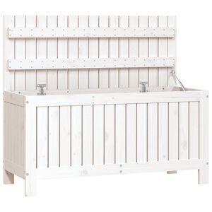 vidaXL Bo&icirc;te de rangement de jardin Blanc 108x42,5x54 cm Bois de pin