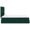 vidaXL Cadre de lit ottoman avec matelas vert fonc&eacute; 160x200 cm velours