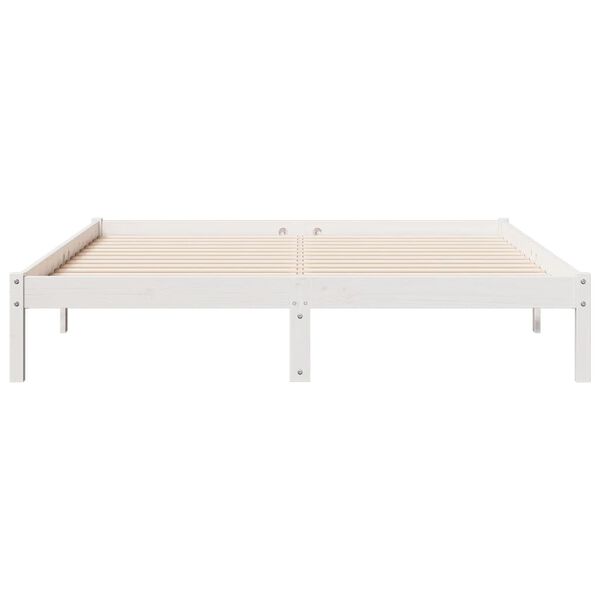 vidaXL Cadre de lit extra long sans matelas 160x220 cm bois massif pin