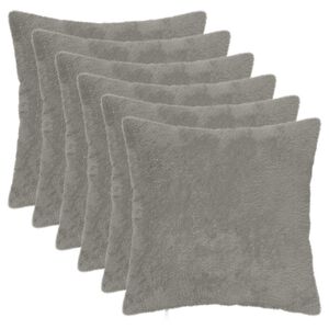 vidaXL Housse de coussin 6 pc HEERLEN Gris clair 30 x 30 cm