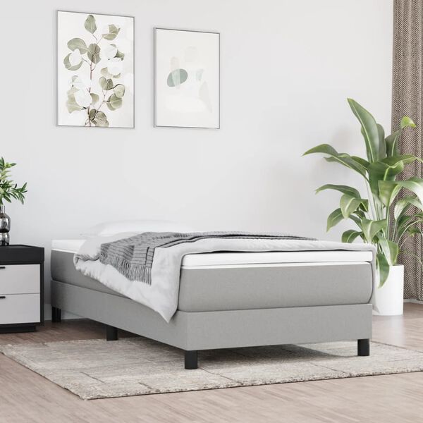 vidaXL Matelas de lit &agrave; ressorts ensach&eacute;s fermet&eacute; moyenne gris clair 120x190x20 cm