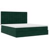 vidaXL Cadre de lit ottoman avec matelas vert fonc&eacute; 160x200 cm velours