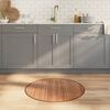 vidaXL Tapis rond naturel 80 cm bambou
