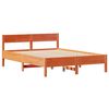 vidaXL Cadre de lit sans matelas cire marron 150x200cm bois pin massif