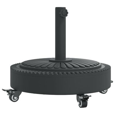 vidaXL Base de parasol avec roues pour mâts Ø38 / 48 mm 27 kg rond