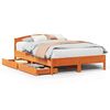 vidaXL Cadre de lit sans matelas cire marron 150x200cm bois pin massif