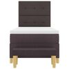 vidaXL Lit &agrave; ressorts avec matelas Marron fonc&eacute; 90 x 200 cm tissu