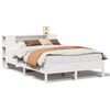 vidaXL Lit biblioth&egrave;que sans matelas blanc 135x190 cm bois pin massif