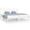 vidaXL Cadre de lit sans matelas blanc 180x200 cm bois massif