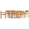 vidaXL Ensemble de salle &agrave; manger de jardin 7 pcs en bois massif d'acacia