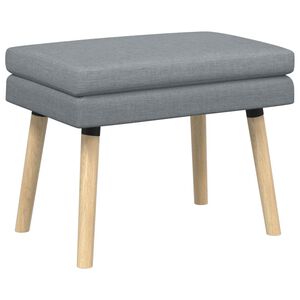 vidaXL Banc &agrave; double couche Gris clair 60 x 40 x 46 cm Tissu