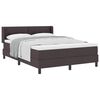 vidaXL Lit &agrave; ressorts avec t&ecirc;te de lit Marron fonc&eacute; 200 x 160 cm tissu