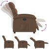 vidaXL Fauteuil inclinable &eacute;lectrique Marron Tissu