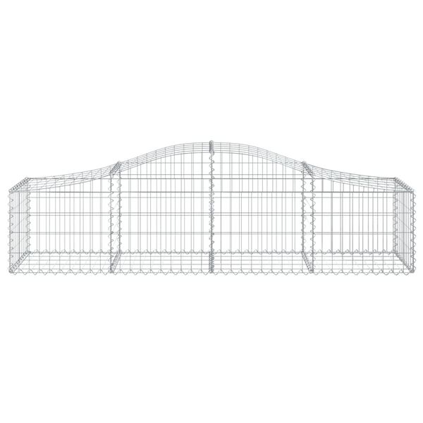 vidaXL Paniers &agrave; gabions arqu&eacute;s 25 pcs 200x50x40/60 cm fer galvanis&eacute;