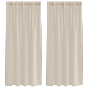 vidaXL Rideau en Voile 2 pc Sable 140 x 175 cm Polyester