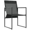 vidaXL Chaise 4 pc Noir et anthracite Textil&egrave;ne