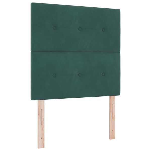 vidaXL T&ecirc;te de lit avec t&ecirc;te de lit Vert fonc&eacute; 100 cm Cuir synth&eacute;tique