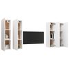 vidaXL Meubles TV 4 pcs Blanc 30,5x30x110 cm Bois d'ingénierie