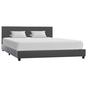 vidaXL Cadre de lit Gris Similicuir 160x200 cm