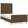 vidaXL Cadre de lit sans matelas et t&ecirc;te de lit marron fonc&eacute; 80x200cm