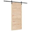 vidaXL Porte coulissante Naturel 90 x 208 cm Bois de pin massif