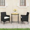 vidaXL Ensemble de bistro de jardin 3 pcs rotin et bois d&rsquo;acacia noir