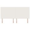 vidaXL T&ecirc;te de lit avec t&ecirc;te de lit Cr&egrave;me 200 cm Cuir synth&eacute;tique