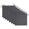 vidaXL Chaises de jardin et coussins lot de 8 Bois acacia solide Gris