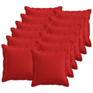 vidaXL Housse de coussin 12 pc HOUTEN Rouge 40 x 40 cm Lin synth&eacute;tique