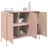 vidaXL Buffet rose 100,5x39x79 cm acier
