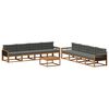 vidaXL Ensemble de canap&eacute;s d'ext&eacute;rieur 9 pcs Naturel et Anthracite