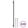 vidaXL Poign&eacute;es d'armoire 20 pcs noir 480 mm acier inoxydable
