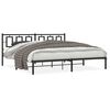 vidaXL Cadre de lit m&eacute;tal sans matelas avec t&ecirc;te de lit noir 193x203cm