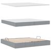 vidaXL Lit avec rangement et matelas Gris clair 200 x 200 cm Polyester