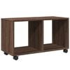 vidaXL Armoire roulante ch&ecirc;ne marron 72x33x42,5 cm bois d'ing&eacute;nierie