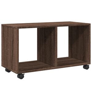 vidaXL Armoire roulante ch&ecirc;ne marron 72x33x42,5 cm bois d'ing&eacute;nierie