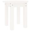 vidaXL Table basse Blanc &Oslash; 35x35 cm Bois massif de pin