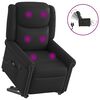 vidaXL Fauteuil de massage inclinable noir brillant similicuir